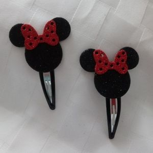 Minnie hair barrettes